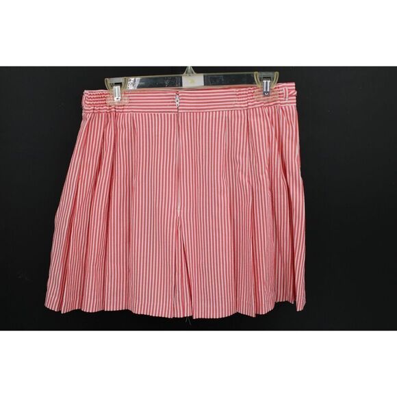 Vtg Tail Size 14 pink White Striped Seersucker Pleated Tennis Skirt - Picture 3 of 7